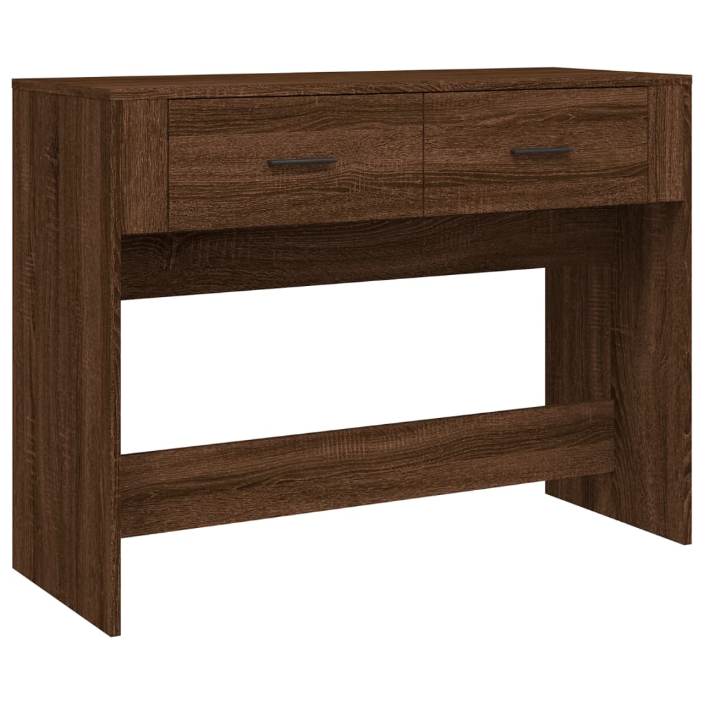 vidaXL Măsuță consolă, stejar maro, 100x39x75 cm, lemn prelucrat vidaXL Măsuță consolă, stejar maro, 100x39x75 cm, lemn prelucrat