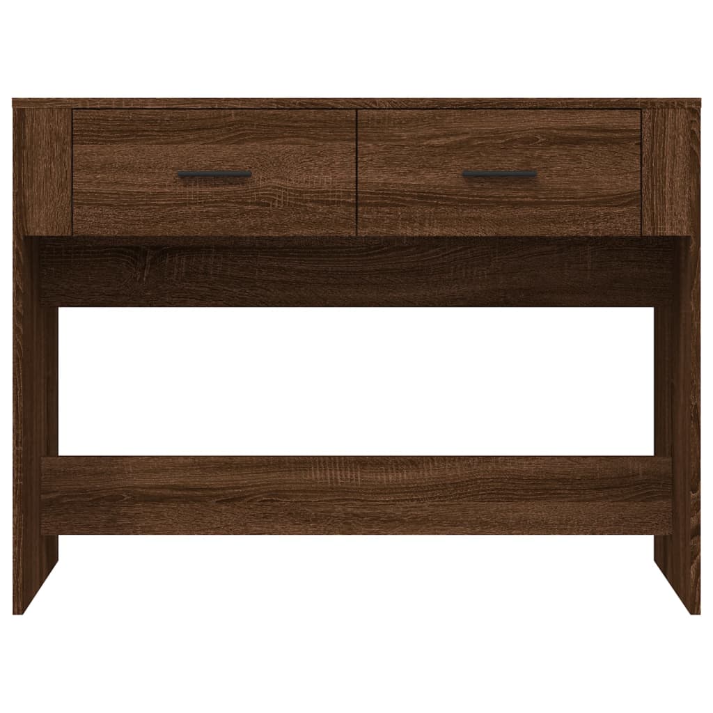 vidaXL Măsuță consolă, stejar maro, 100x39x75 cm, lemn prelucrat vidaXL Măsuță consolă, stejar maro, 100x39x75 cm, lemn prelucrat