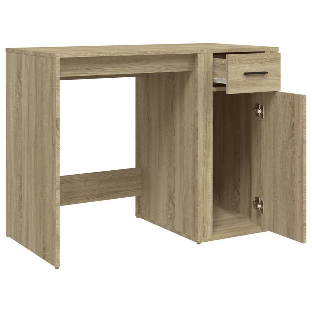 vidaXL Birou, stejar sonoma, 100x49x75 cm, lemn prelucrat