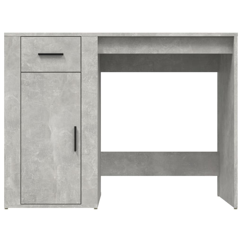 vidaXL Birou, gri beton, 100x49x75 cm, lemn prelucrat