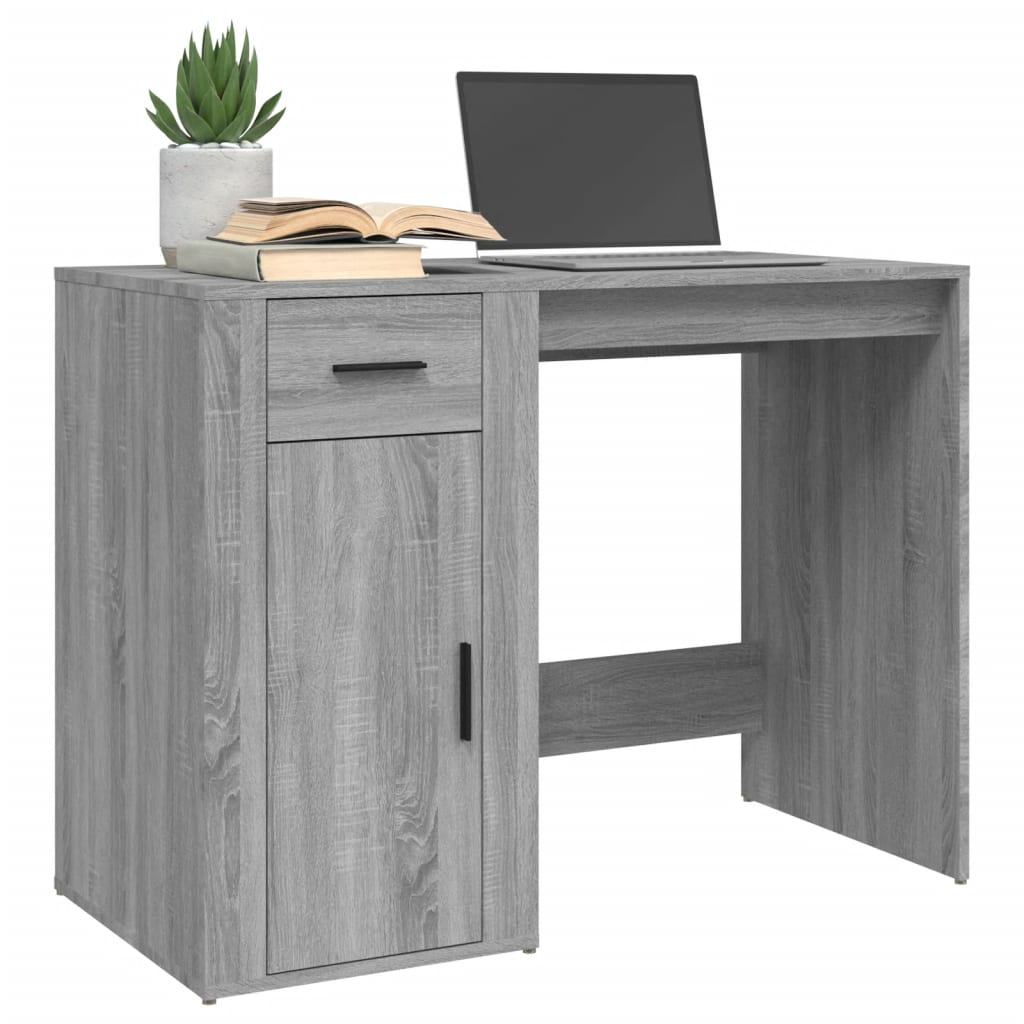 vidaXL Birou, gri sonoma, 100x49x75 cm, lemn prelucrat