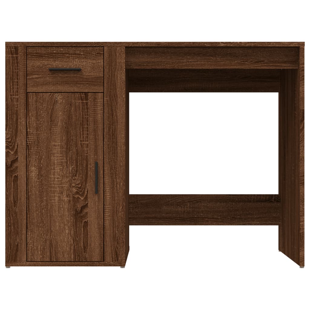 vidaXL Birou, stejar maro, 100x49x75 cm, lemn prelucrat