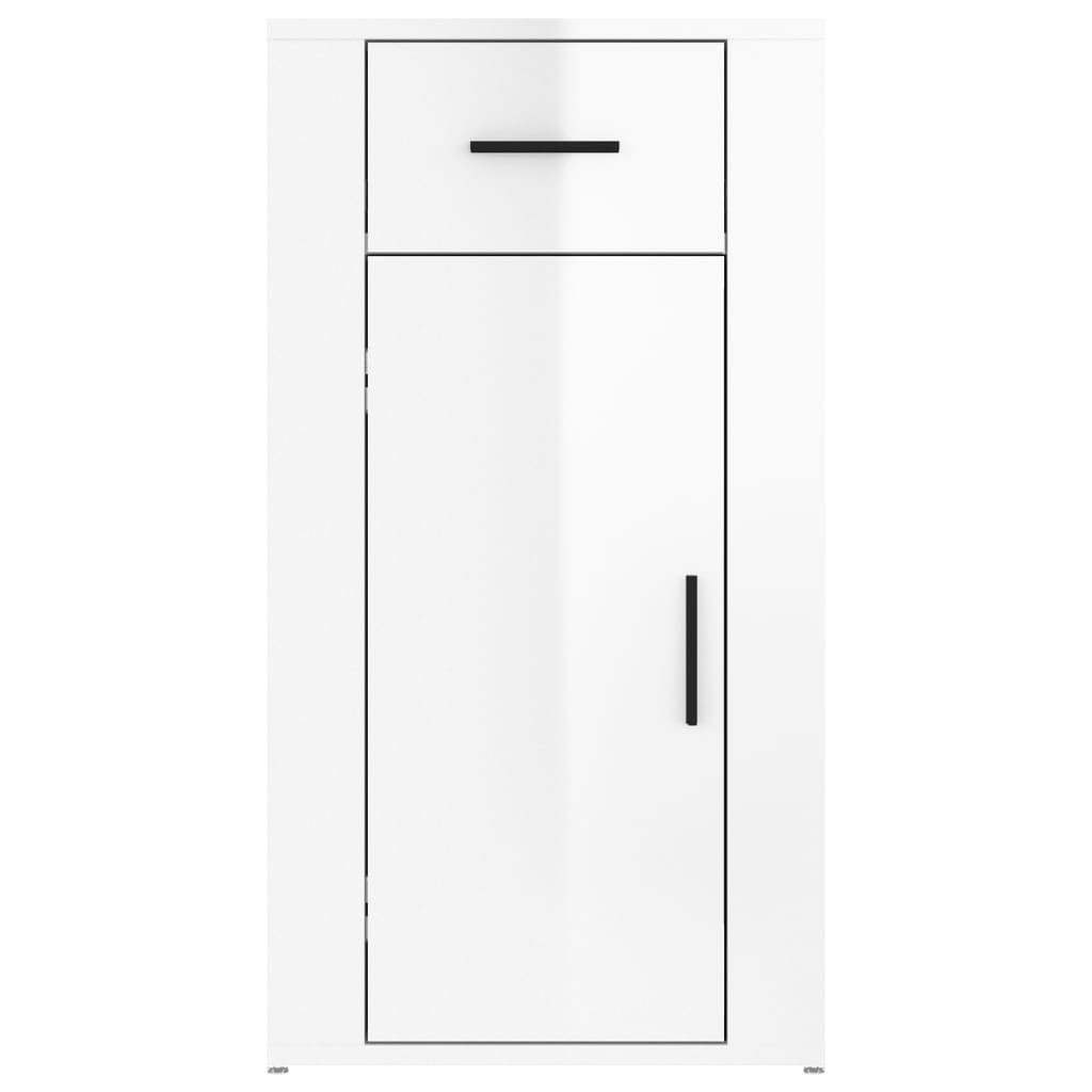 vidaXL Birou, alb extralucios, 40x49x75 cm, lemn prelucrat vidaXL Birou, alb extralucios, 40x49x75 cm, lemn prelucrat