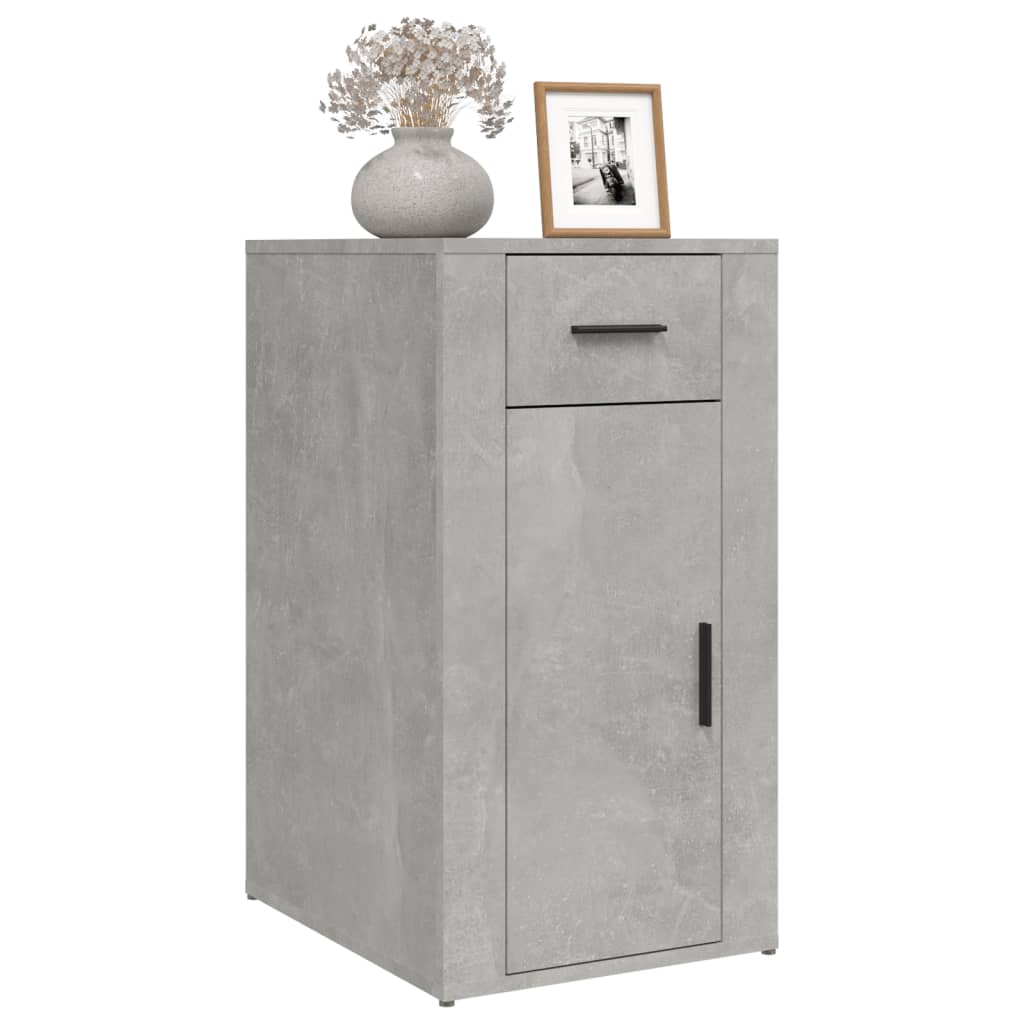 vidaXL Dulap de birou, gri beton, 40x49x75 cm, lemn prelucrat