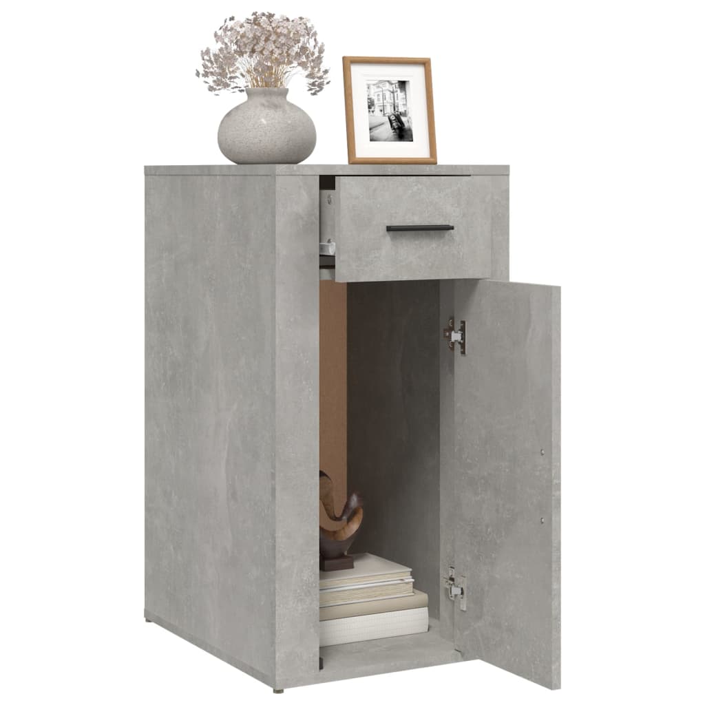 vidaXL Dulap de birou, gri beton, 40x49x75 cm, lemn prelucrat
