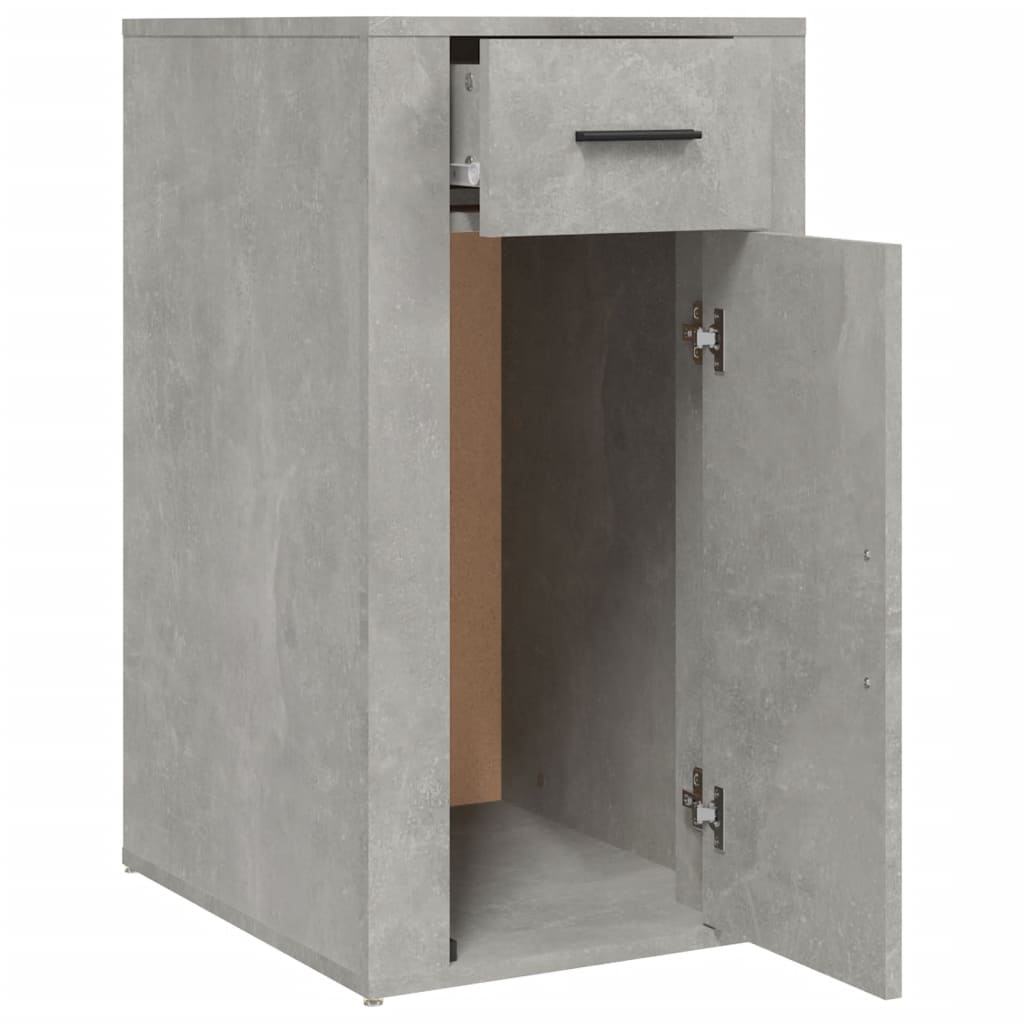 vidaXL Dulap de birou, gri beton, 40x49x75 cm, lemn prelucrat
