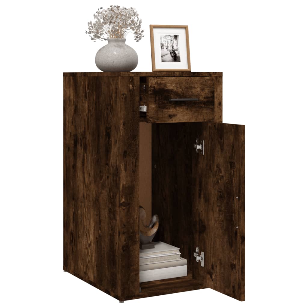 vidaXL Dulap de birou, stejar fumuriu, 40x49x75 cm, lemn prelucrat vidaXL Dulap de birou, stejar fumuriu, 40x49x75 cm, lemn prelucrat