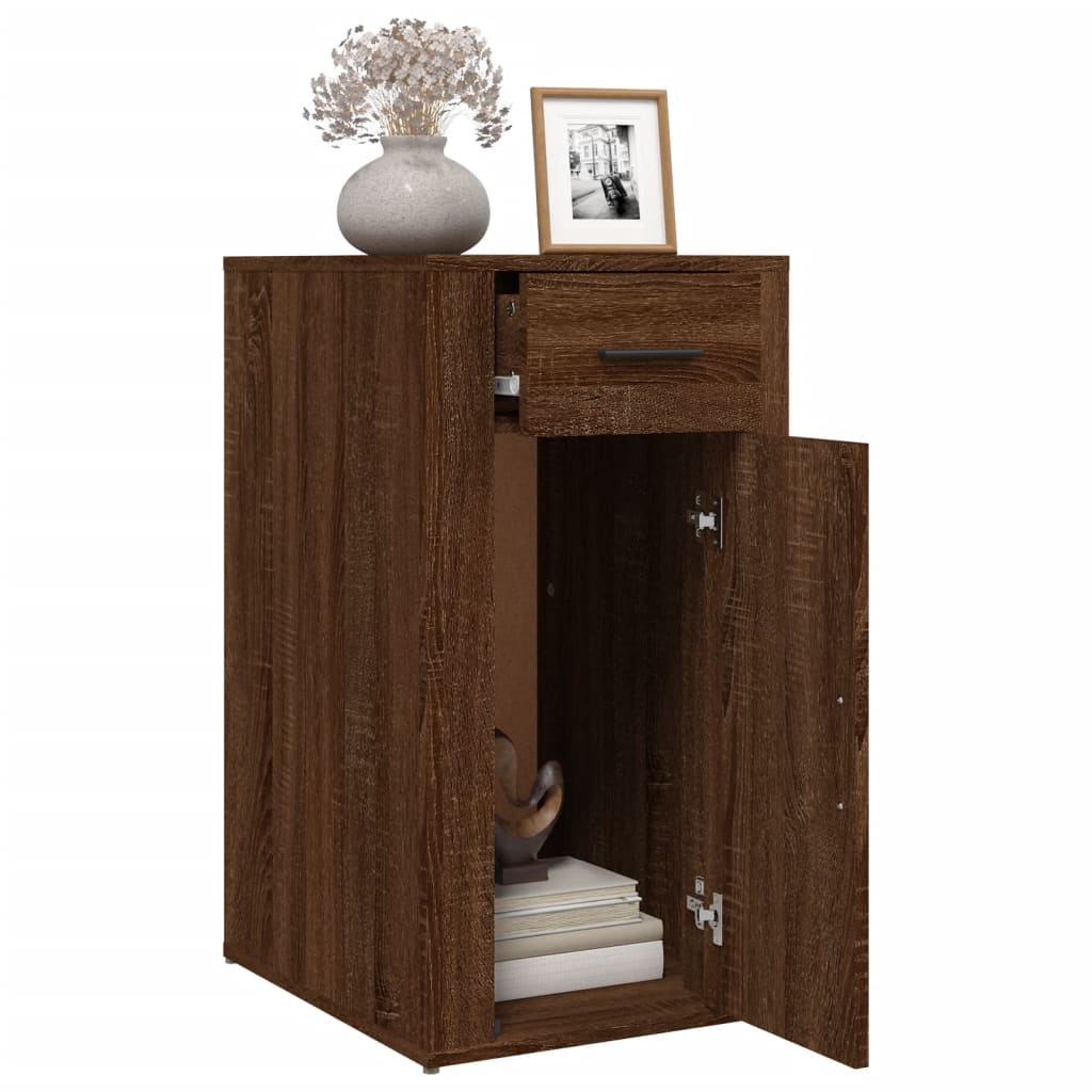 vidaXL Dulap de birou, stejar maro, 40x49x75 cm, lemn prelucrat vidaXL Dulap de birou, stejar maro, 40x49x75 cm, lemn prelucrat