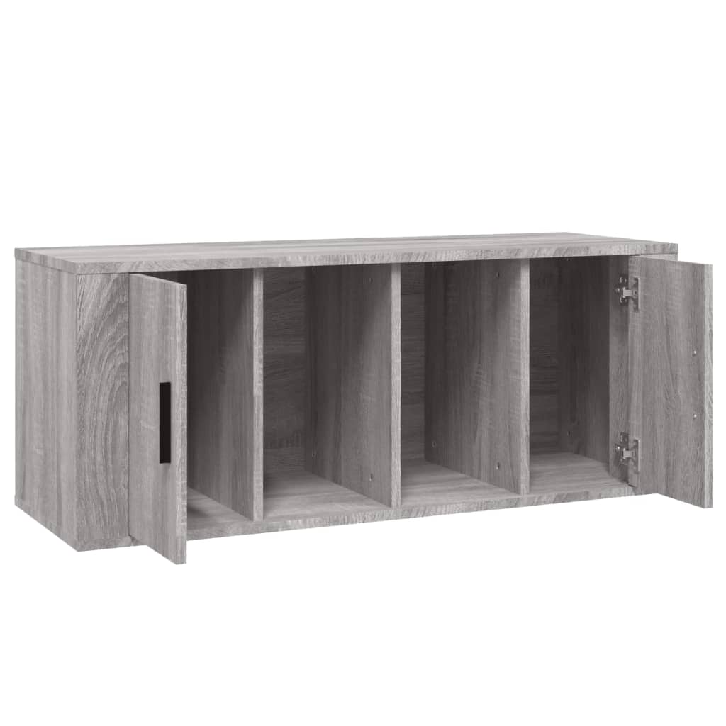 vidaXL Comodă TV, gri sonoma, 100x35x40 cm, lemn prelucrat vidaXL Comodă TV, gri sonoma, 100x35x40 cm, lemn prelucrat