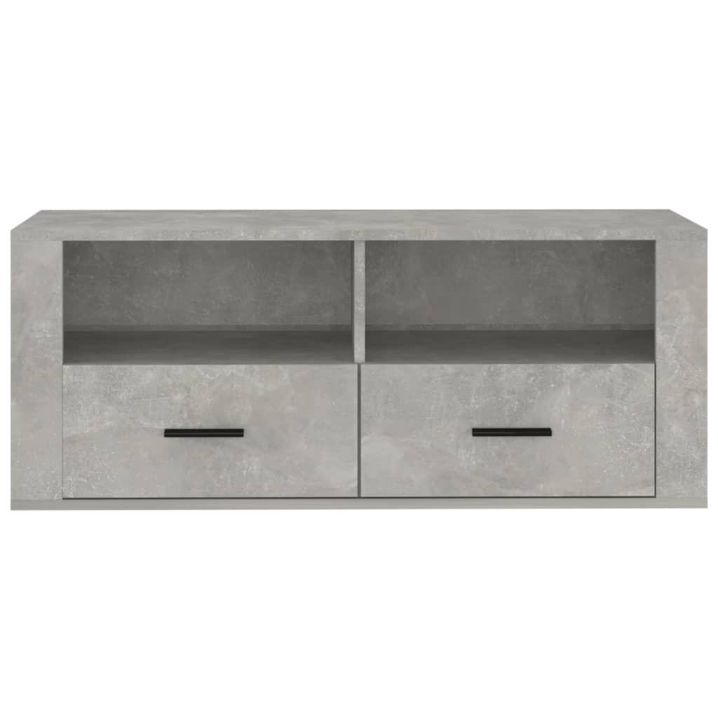 vidaXL Comodă TV, gri beton, 100x35x40 cm, lemn prelucrat