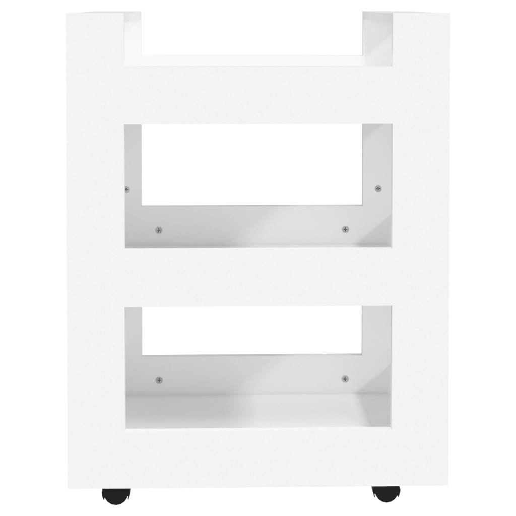 vidaXL Cărucior de birou, alb, 60x45x80 cm, lemn prelucrat vidaXL Cărucior de birou, alb, 60x45x80 cm, lemn prelucrat