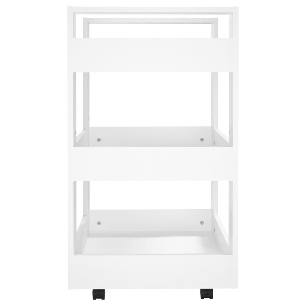 vidaXL Cărucior de birou, alb, 60x45x80 cm, lemn prelucrat vidaXL Cărucior de birou, alb, 60x45x80 cm, lemn prelucrat