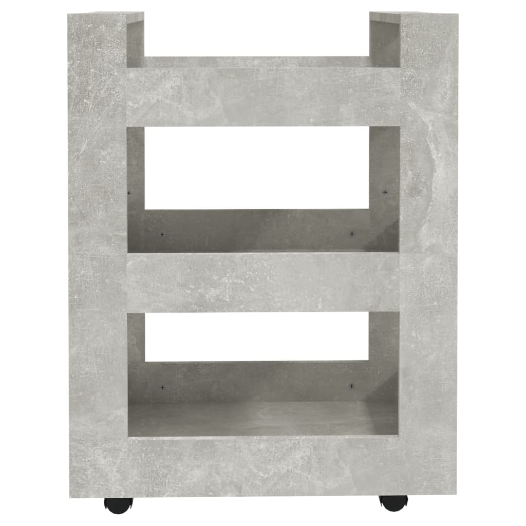 vidaXL Cărucior de bucătărie gri beton 60x45x80 cm lemn prelucrat vidaXL Cărucior de bucătărie gri beton 60x45x80 cm lemn prelucrat