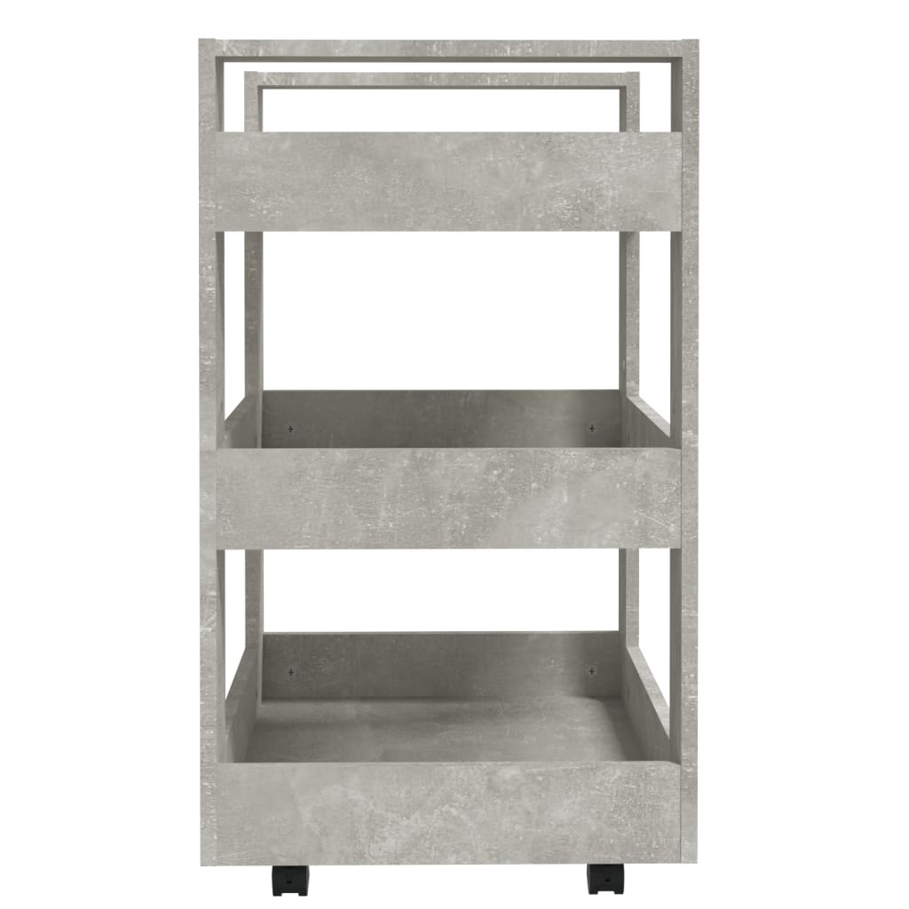 vidaXL Cărucior de bucătărie gri beton 60x45x80 cm lemn prelucrat vidaXL Cărucior de bucătărie gri beton 60x45x80 cm lemn prelucrat