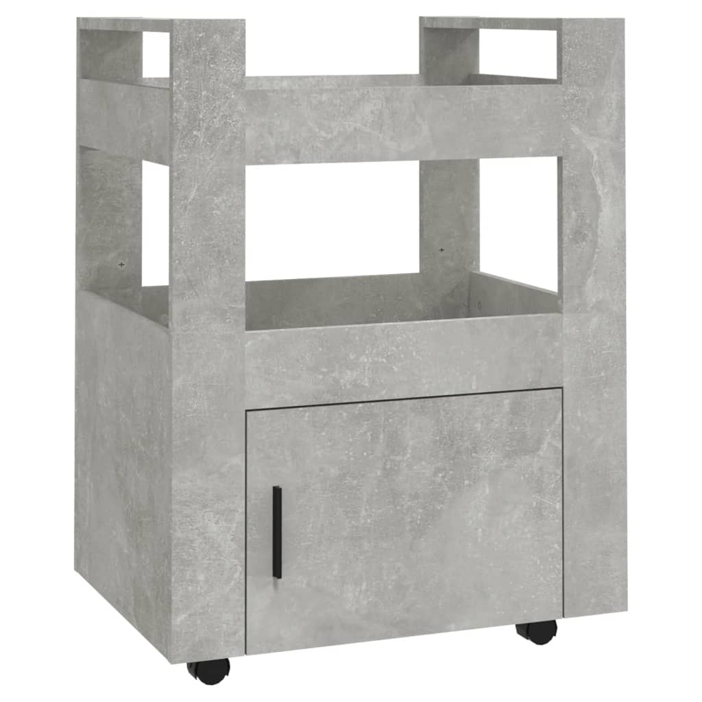 vidaXL Cărucior de bucătărie gri beton 60x45x80 cm lemn prelucrat vidaXL Cărucior de bucătărie gri beton 60x45x80 cm lemn prelucrat
