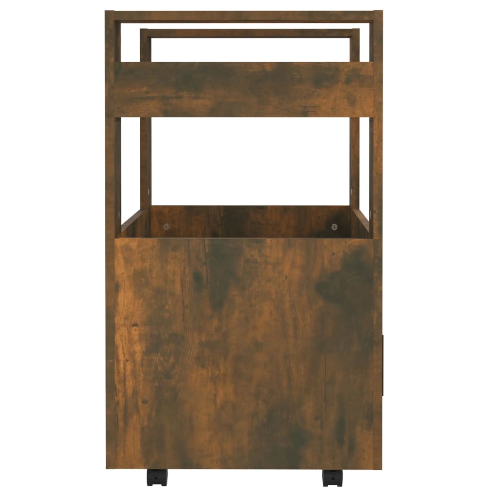 vidaXL Cărucior de bucătărie stejar fumuriu 60x45x80 cm lemn prelucrat vidaXL Cărucior de bucătărie stejar fumuriu 60x45x80 cm lemn prelucrat