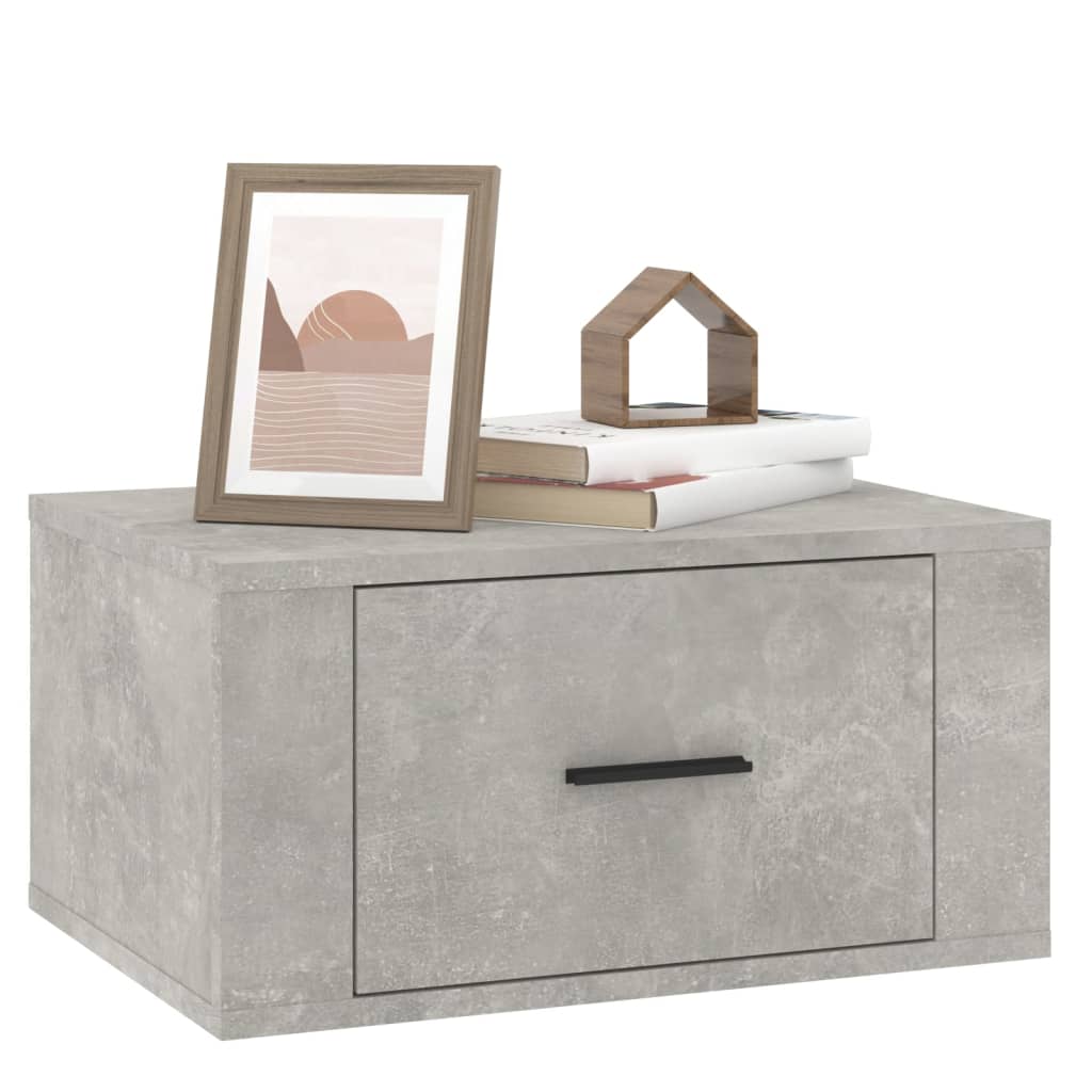 vidaXL Noptieră de perete, gri beton, 50x36x25 cm vidaXL Noptieră de perete, gri beton, 50x36x25 cm