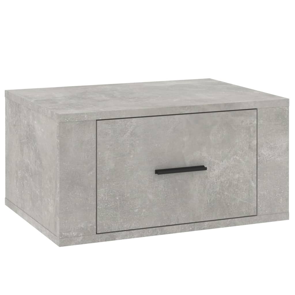 vidaXL Noptiere de perete, 2 buc., gri beton, 50x36x25 cm