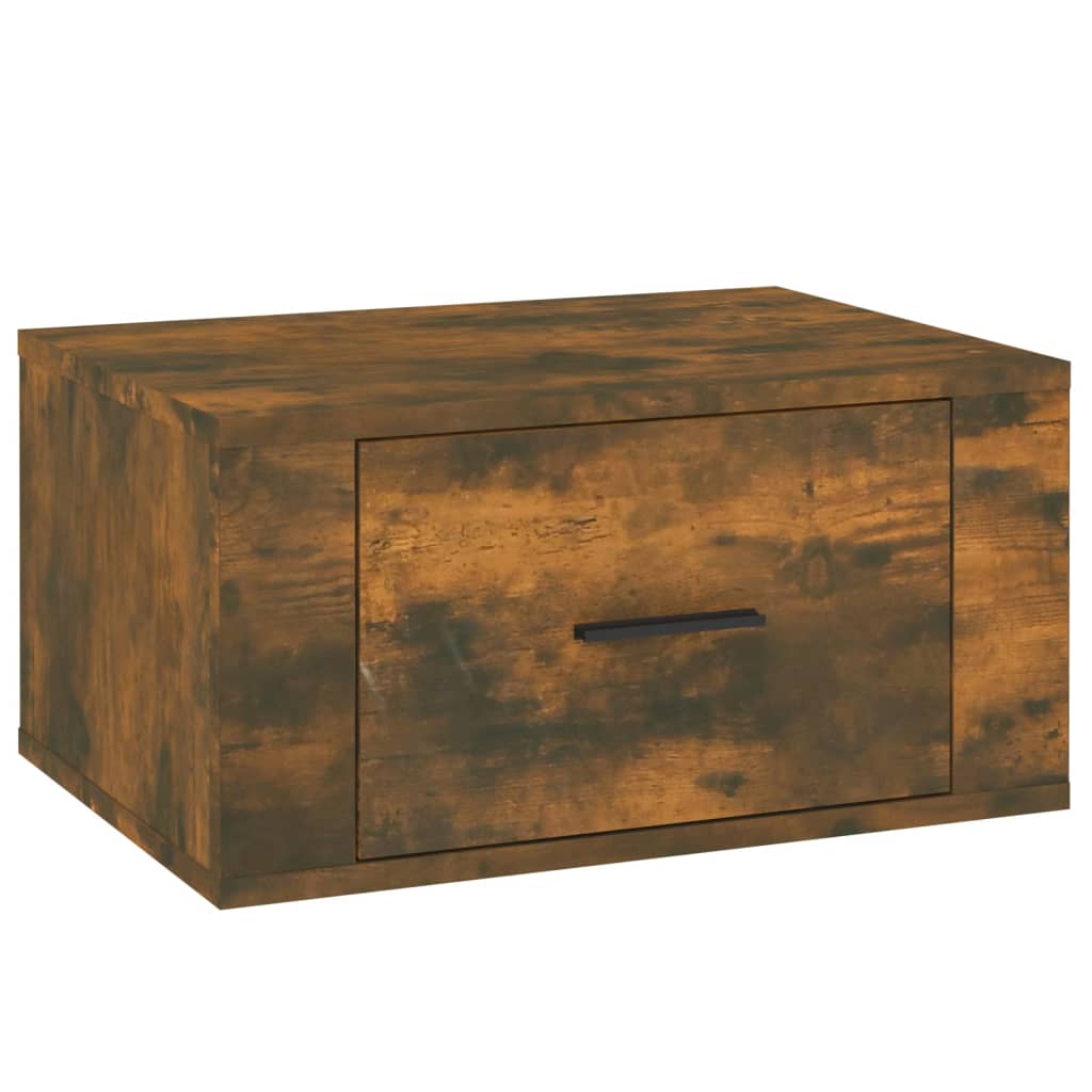 vidaXL Noptiere de perete, 2 buc., stejar fumuriu, 50x36x25 cm