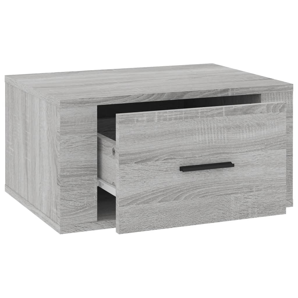 vidaXL Noptiere de perete, 2 buc., gri sonoma, 50x36x25 cm