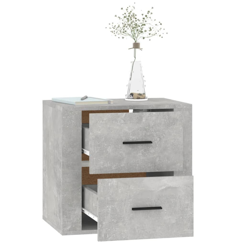 vidaXL Noptieră de perete, gri beton, 50x36x47 cm vidaXL Noptieră de perete, gri beton, 50x36x47 cm