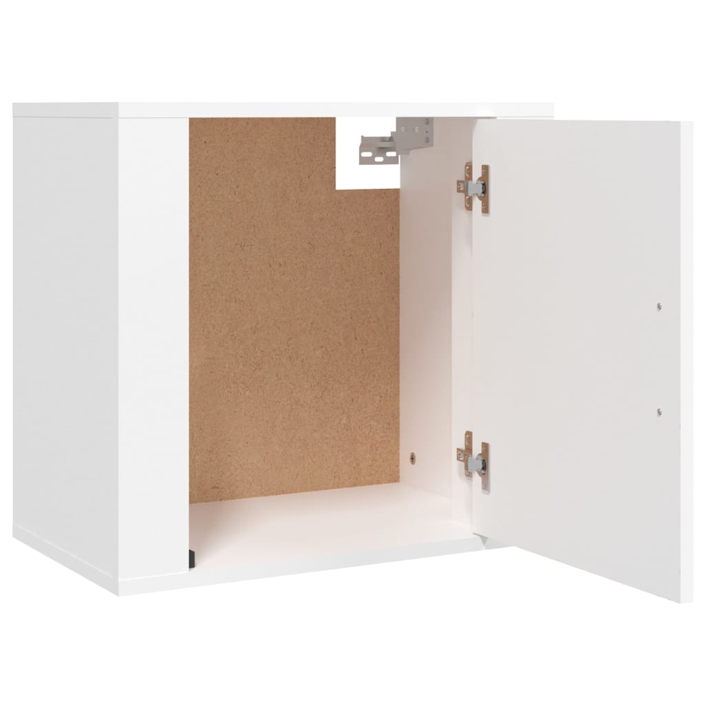 vidaXL Noptiere de perete, 2 buc., alb, 50x36x47 cm