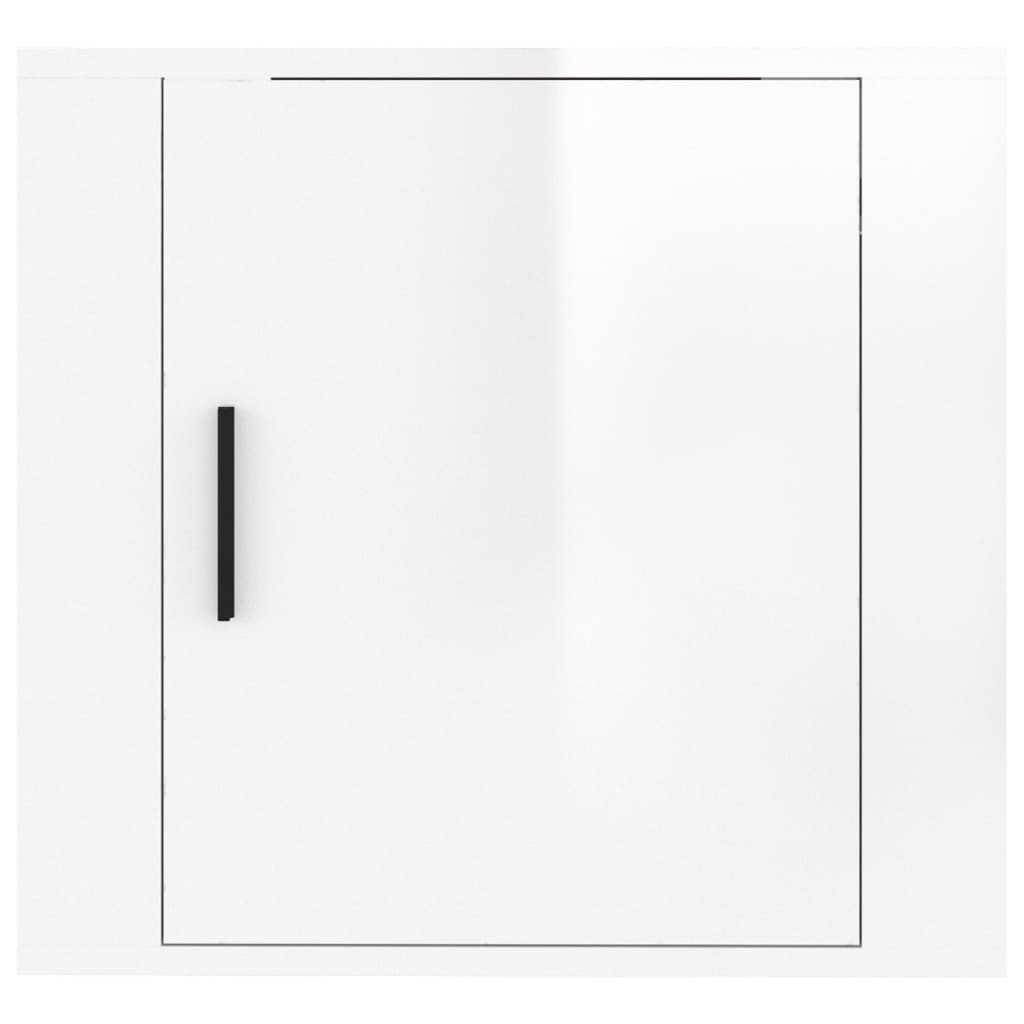 vidaXL Noptiere de perete, 2 buc., alb extralucios, 50x30x47 cm