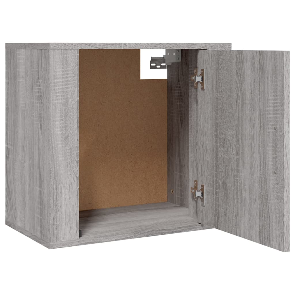 vidaXL Noptiere de perete, 2 buc., gri sonoma, 50x30x47 cm