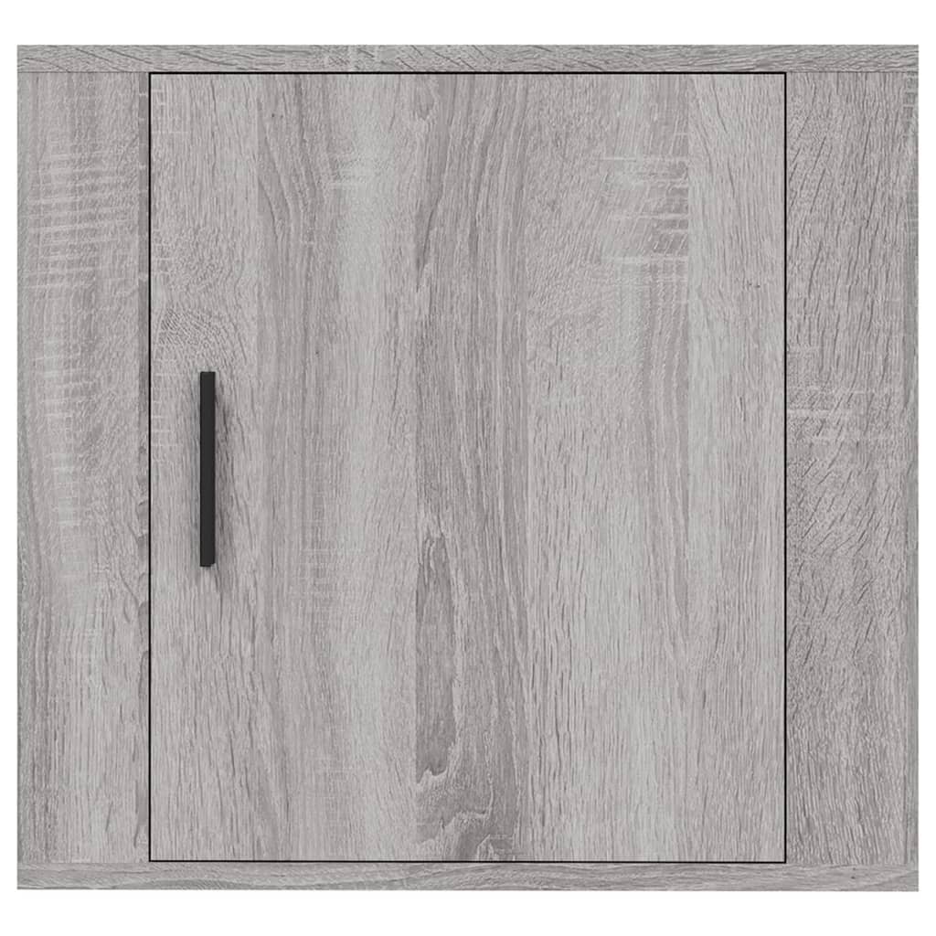 vidaXL Noptiere de perete, 2 buc., gri sonoma, 50x30x47 cm