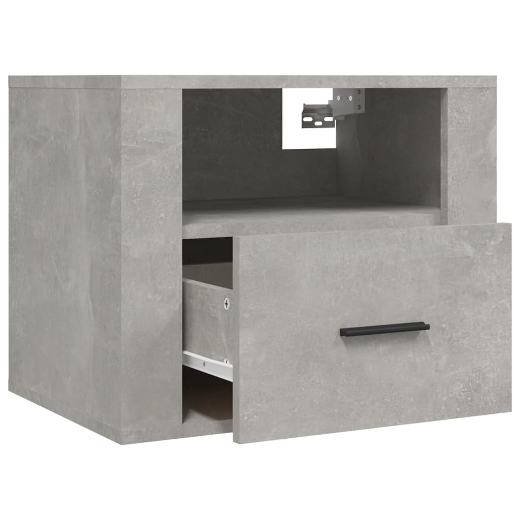 vidaXL Noptieră de perete, gri beton, 50x36x40 cm vidaXL Noptieră de perete, gri beton, 50x36x40 cm