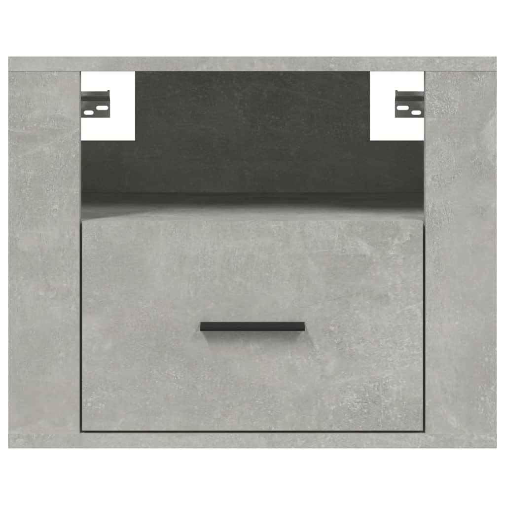 vidaXL Noptiere de perete, 2 buc., gri beton, 50x36x40 cm