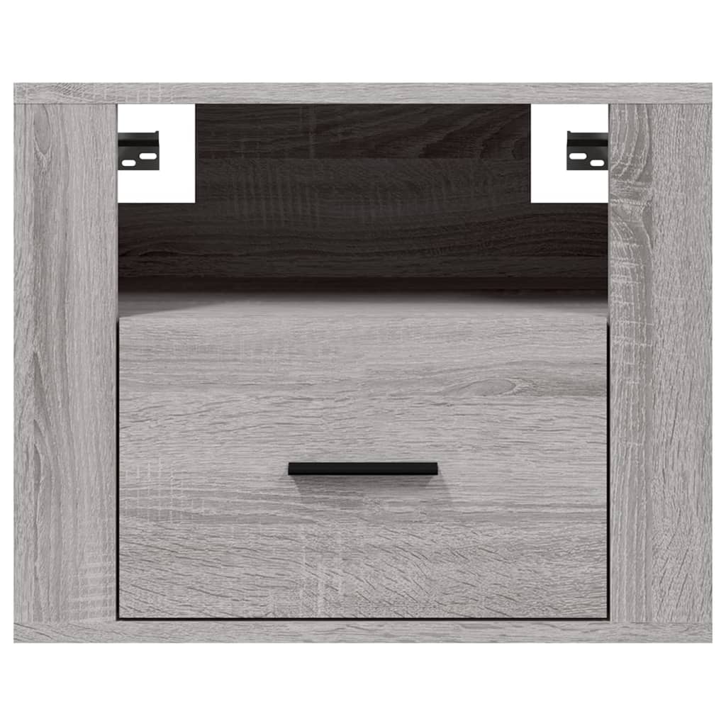 vidaXL Noptiere de perete, 2 buc., gri sonoma, 50x36x40 cm