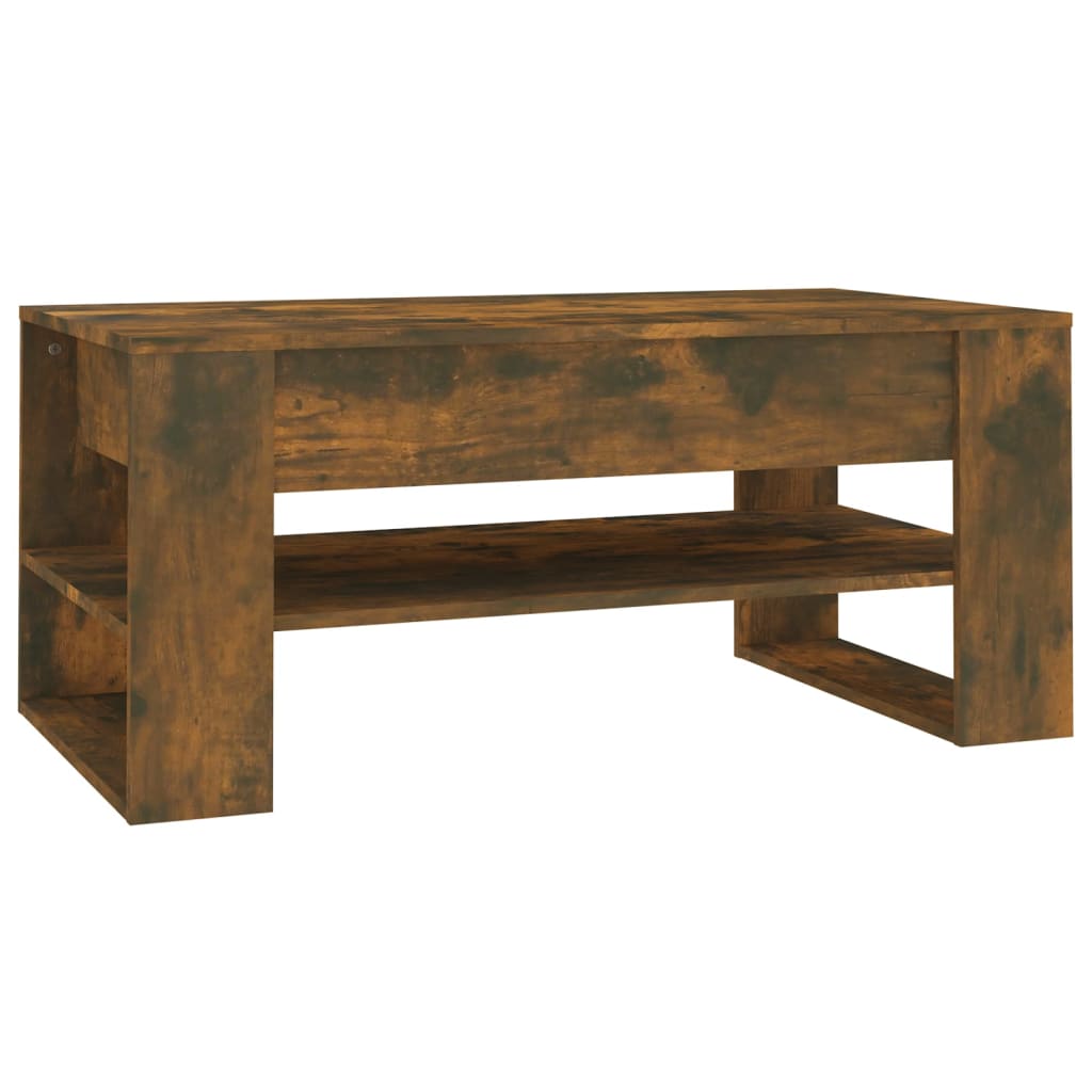 vidaXL Măsuță de cafea, stejar fumuriu, 102x55x45 cm, lemn prelucrat vidaXL Măsuță de cafea, stejar fumuriu, 102x55x45 cm, lemn prelucrat
