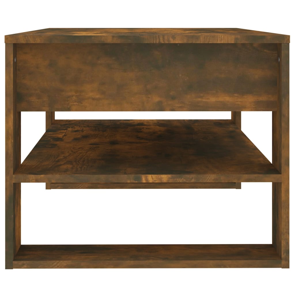vidaXL Măsuță de cafea, stejar fumuriu, 102x55x45 cm, lemn prelucrat vidaXL Măsuță de cafea, stejar fumuriu, 102x55x45 cm, lemn prelucrat