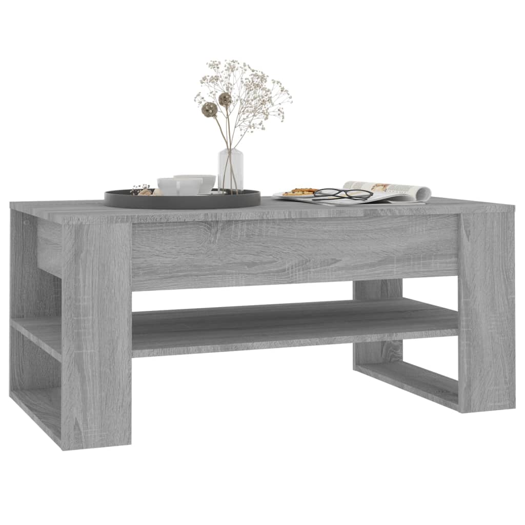 vidaXL Măsuță de cafea, gri sonoma, 102x55x45 cm, lemn prelucrat