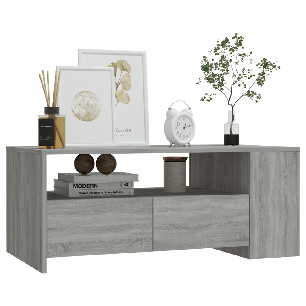 vidaXL Măsuță de cafea, gri sonoma, 102x55x42 cm, lemn prelucrat