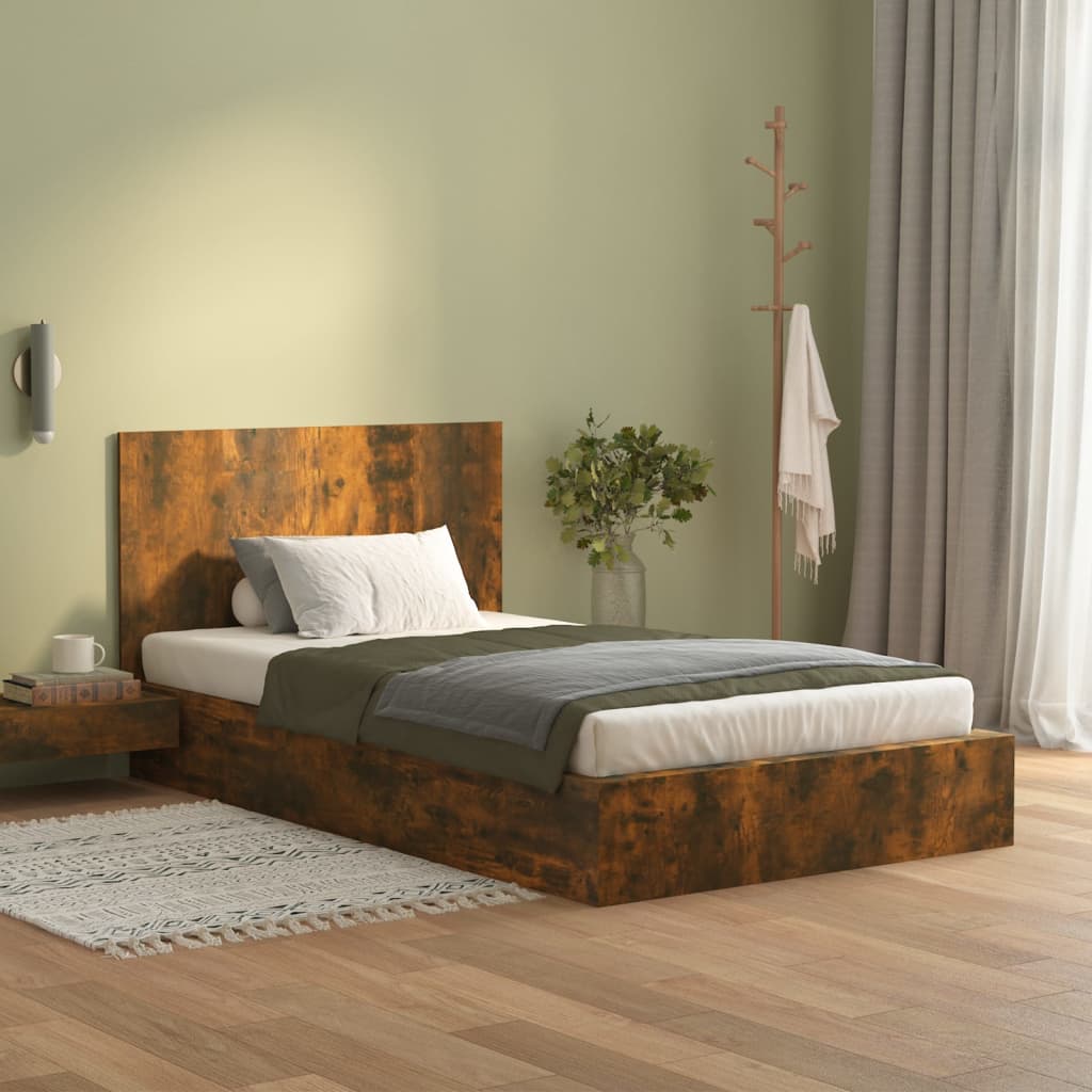 vidaXL Tăblie de pat, stejar afumat, 120x1,5x80 cm, lemn compozit