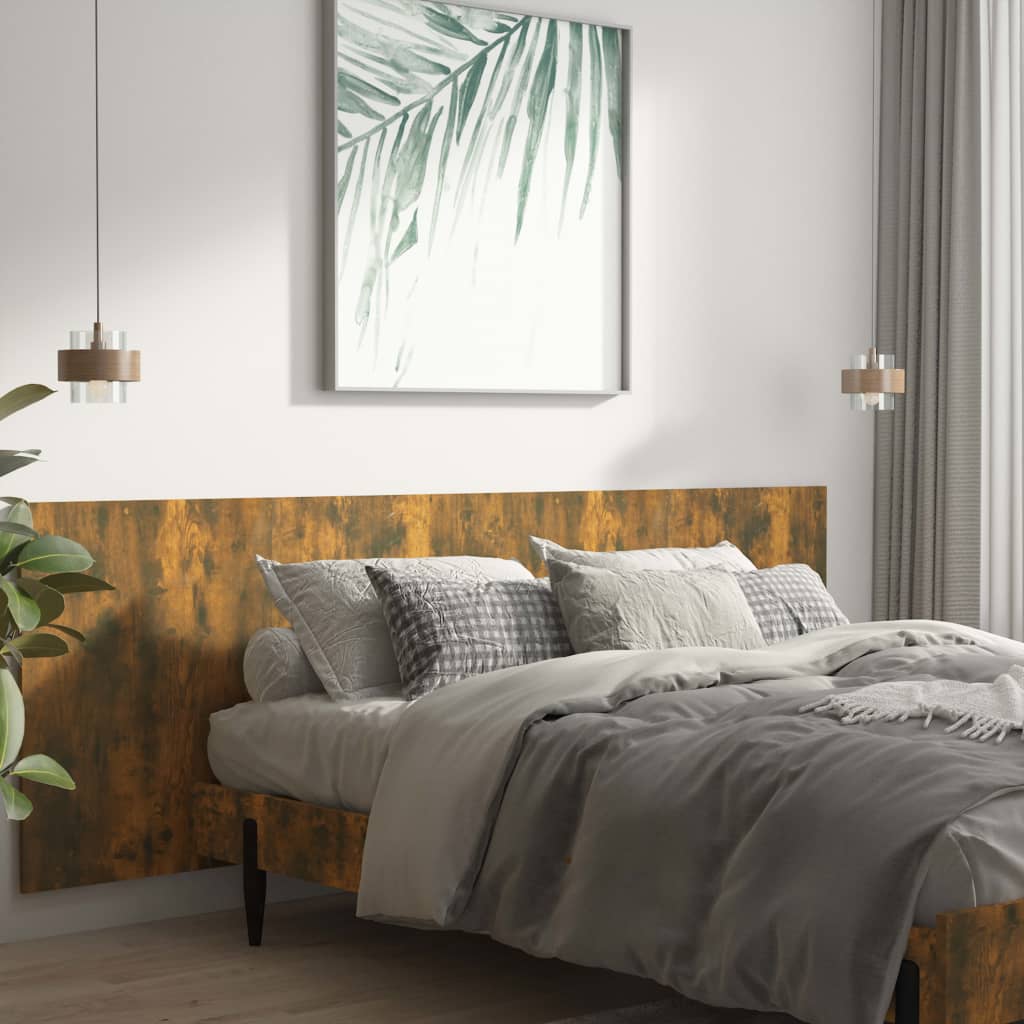 vidaXL Tăblie pat de perete, stejar afumat 240x1,5x80 cm lemn compozit vidaXL Tăblie pat de perete, stejar afumat 240x1,5x80 cm lemn compozit