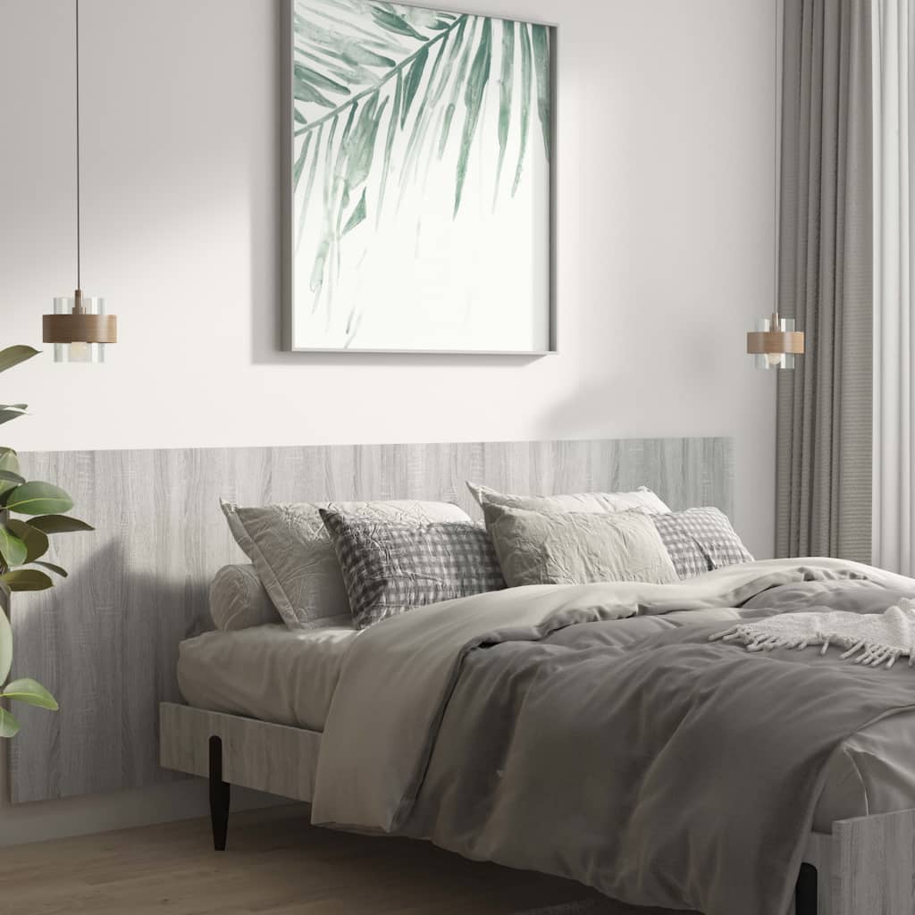 vidaXL Tăblie pat de perete, gri sonoma, 240x1,5x80 cm, lemn compozit vidaXL Tăblie pat de perete, gri sonoma, 240x1,5x80 cm, lemn compozit