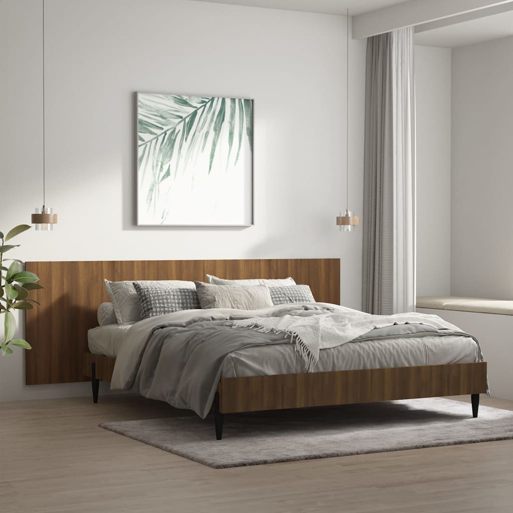 vidaXL Tăblie pat de perete, stejar maro, 240x1,5x80 cm, lemn compozit vidaXL Tăblie pat de perete, stejar maro, 240x1,5x80 cm, lemn compozit