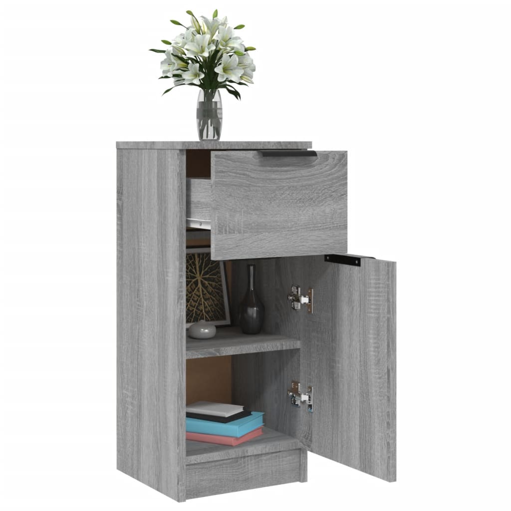 vidaXL Dulapuri, 2 buc., gri sonoma, 30x30x70 cm, lemn prelucrat