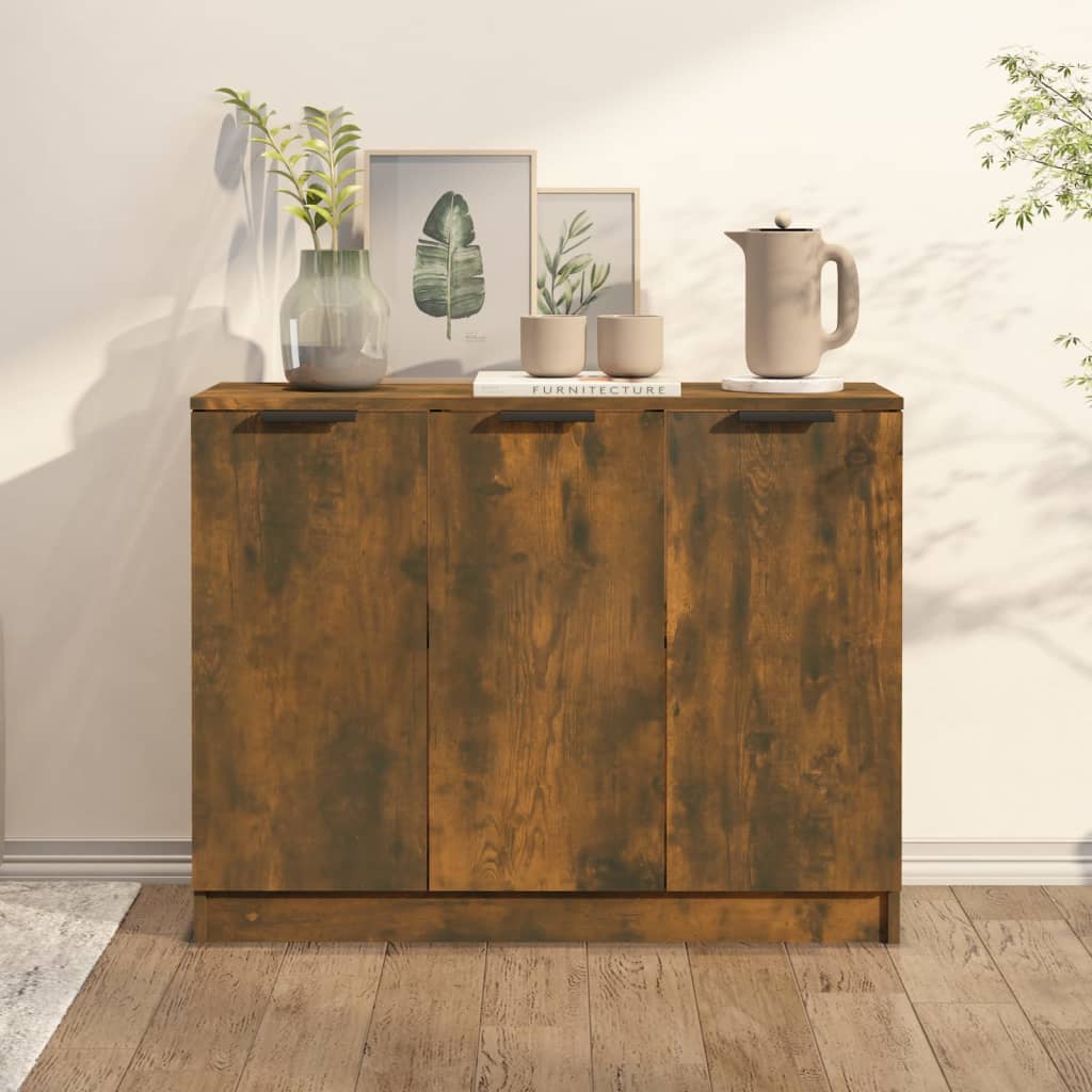 vidaXL Servantă, stejar fumuriu, 90,5x30x70 cm, lemn prelucrat vidaXL Servantă, stejar fumuriu, 90,5x30x70 cm, lemn prelucrat
