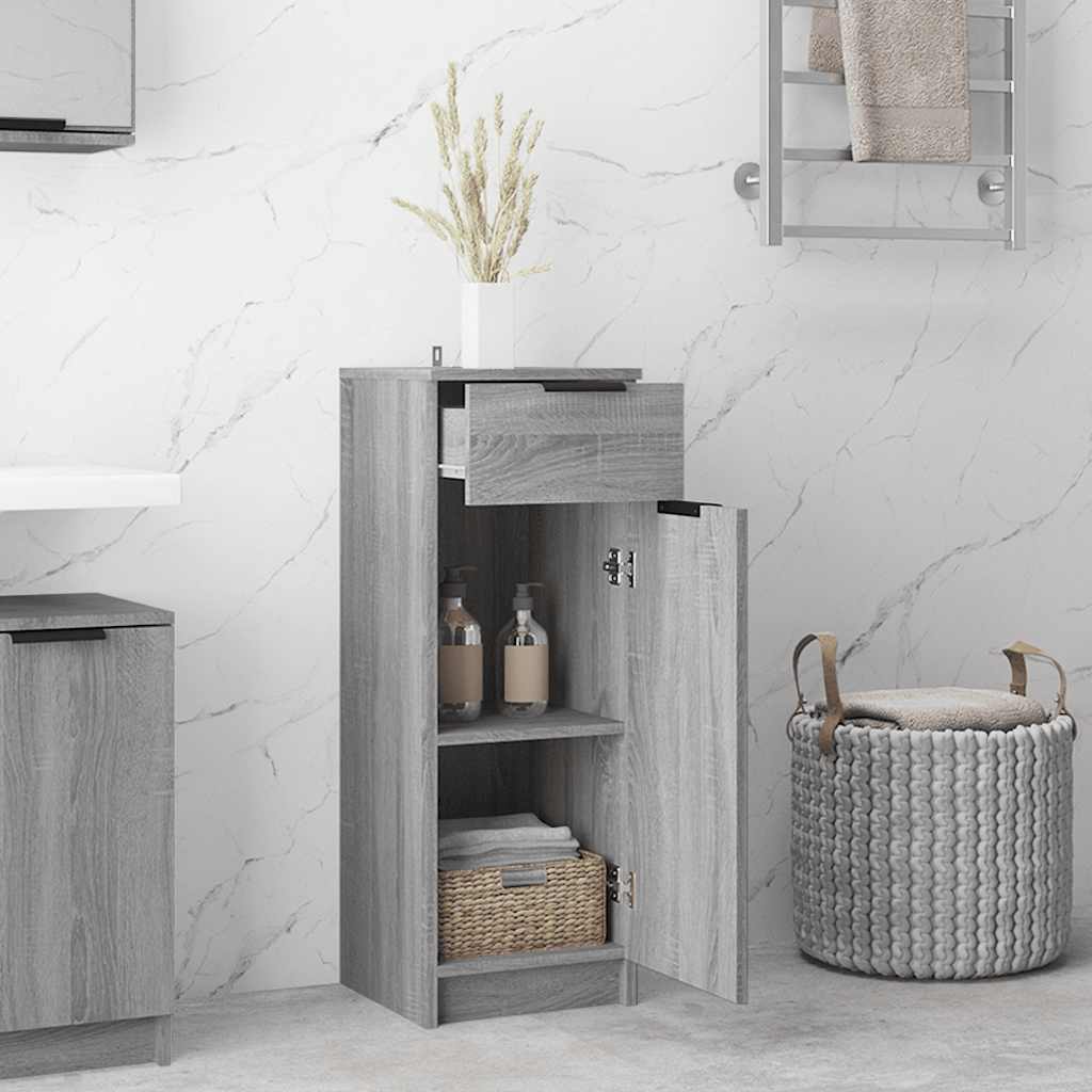 vidaXL Dulap de baie, sonoma gri, 32x34x90 cm, lemn prelucrat vidaXL Dulap de baie, sonoma gri, 32x34x90 cm, lemn prelucrat