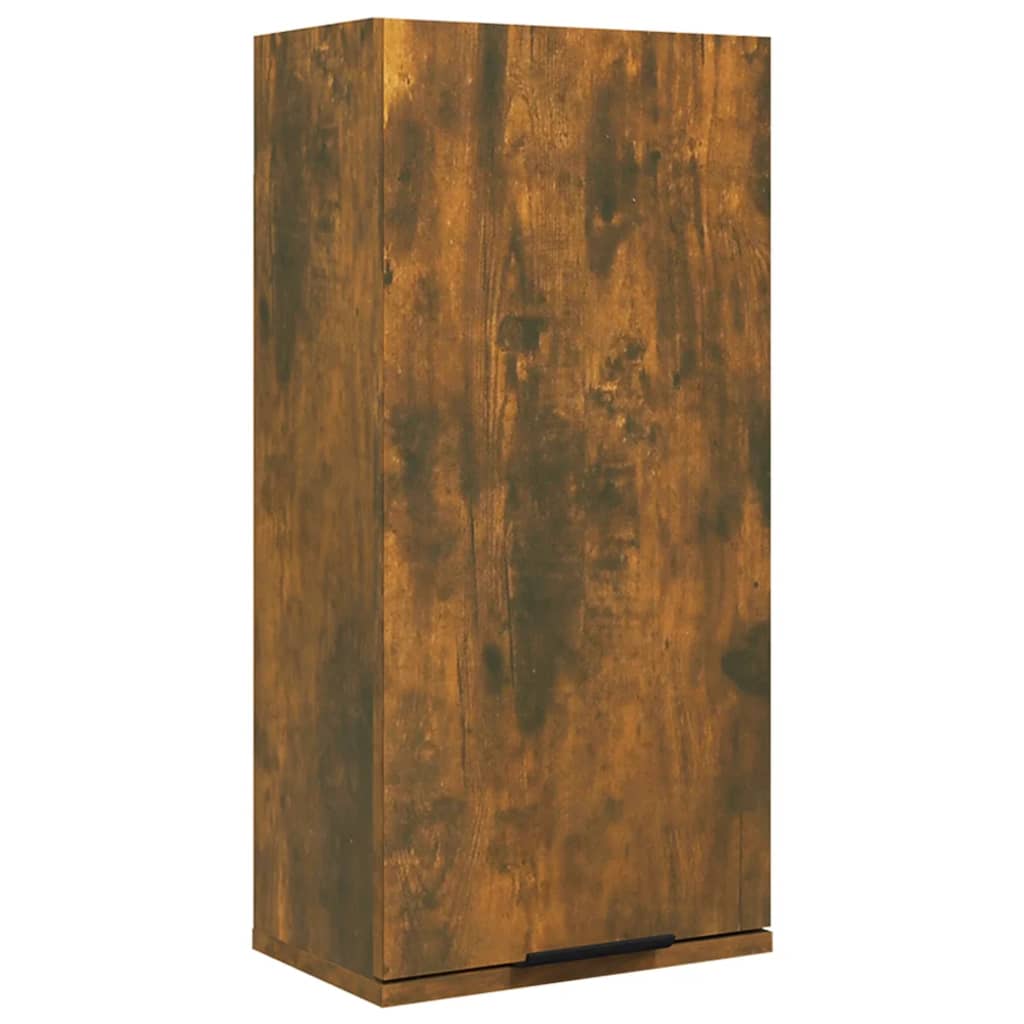 vidaXL Dulap de baie montat pe perete, stejar fumuriu, 32x20x67 cm