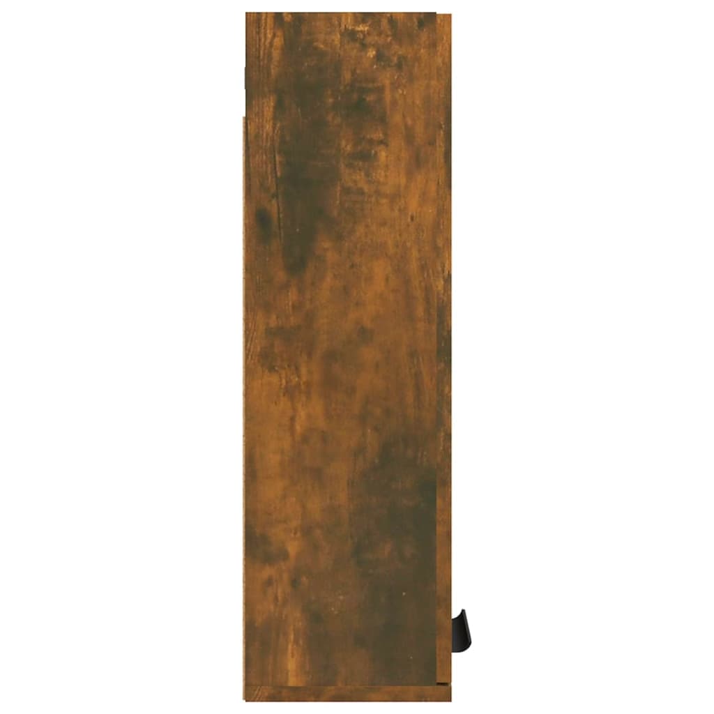 vidaXL Dulap de baie montat pe perete, stejar fumuriu, 32x20x67 cm