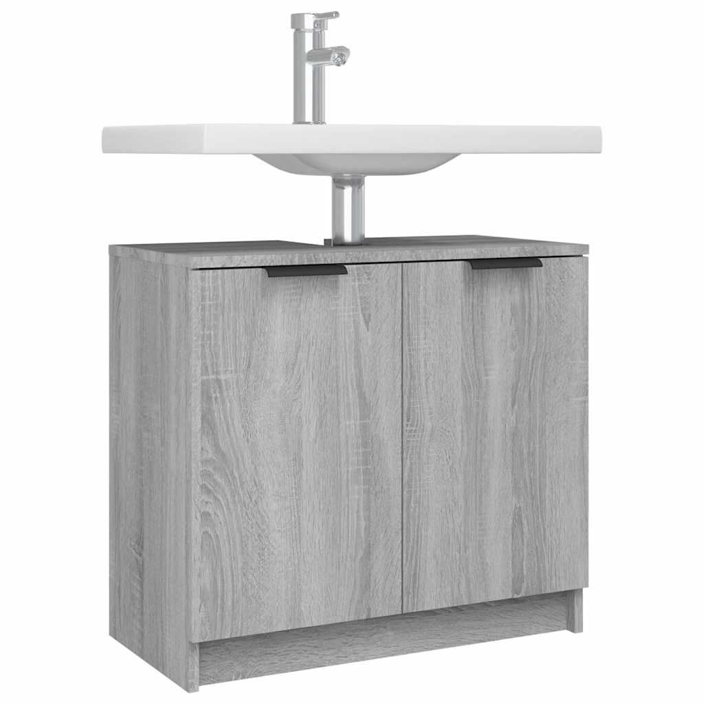 vidaXL Dulap de baie, sonoma gri, 64,5x33,5x59 cm, lemn prelucrat