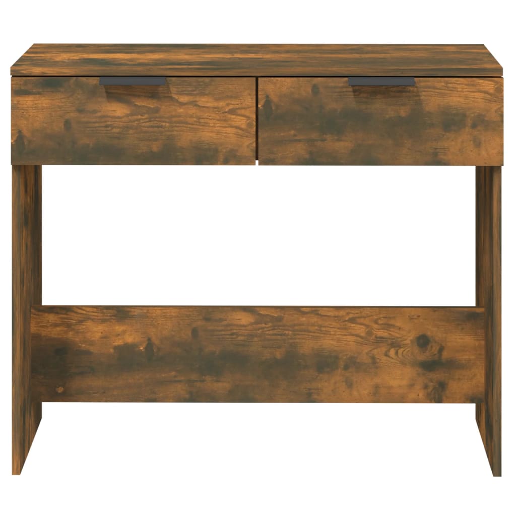 vidaXL Măsuță consolă, stejar fumuriu, 90x36x75 cm, lemn prelucrat vidaXL Măsuță consolă, stejar fumuriu, 90x36x75 cm, lemn prelucrat