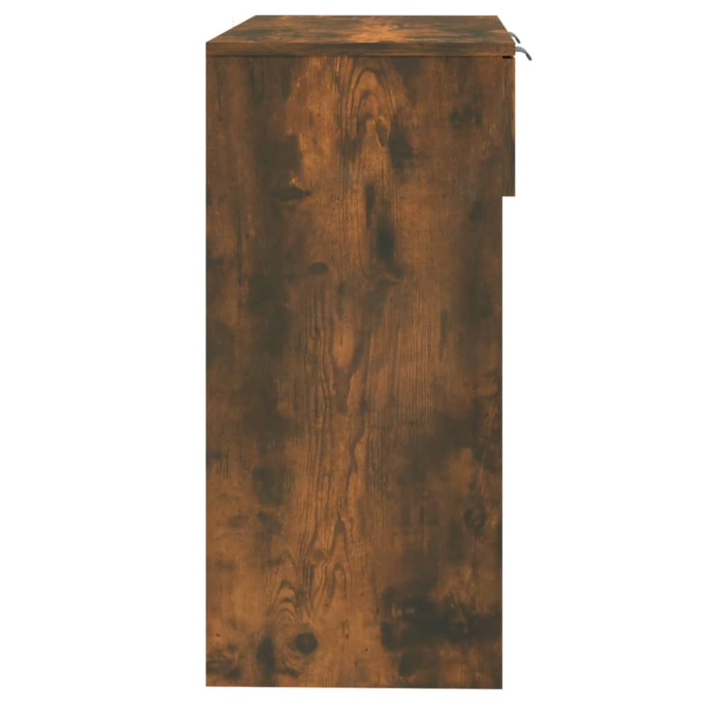 vidaXL Măsuță consolă, stejar fumuriu, 90x36x75 cm, lemn prelucrat vidaXL Măsuță consolă, stejar fumuriu, 90x36x75 cm, lemn prelucrat