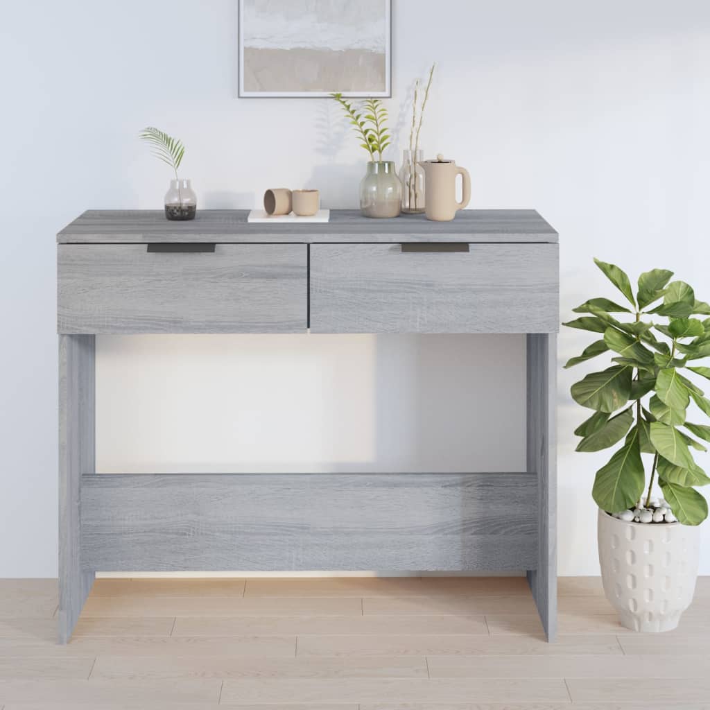 vidaXL Măsuță consolă, gri sonoma, 90x36x75 cm, lemn prelucrat vidaXL Măsuță consolă, gri sonoma, 90x36x75 cm, lemn prelucrat
