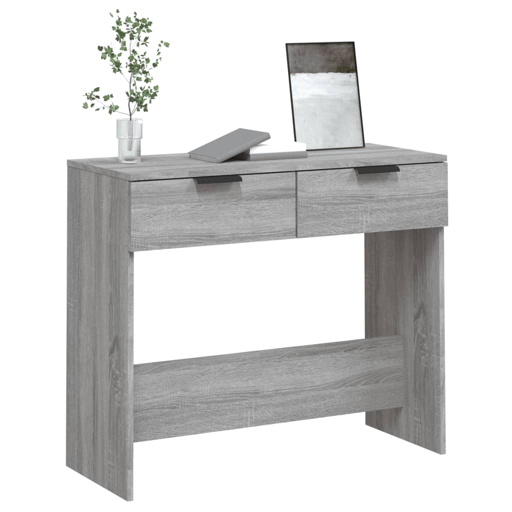 vidaXL Măsuță consolă, gri sonoma, 90x36x75 cm, lemn prelucrat vidaXL Măsuță consolă, gri sonoma, 90x36x75 cm, lemn prelucrat
